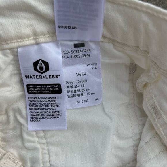 Levi’s 501 white frayed hem button fly distressed festival Jean shorts - Picture 9 of 9